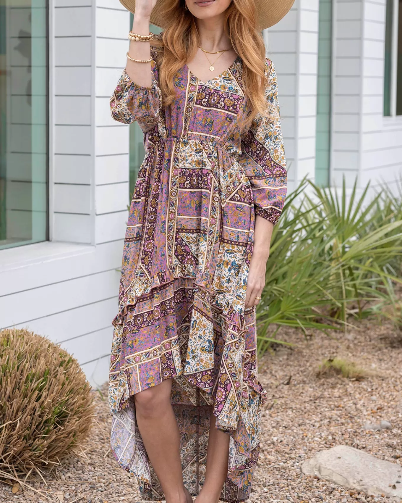 Shop Arabelle Hi-Low Floral Dress Dresses + Skirts