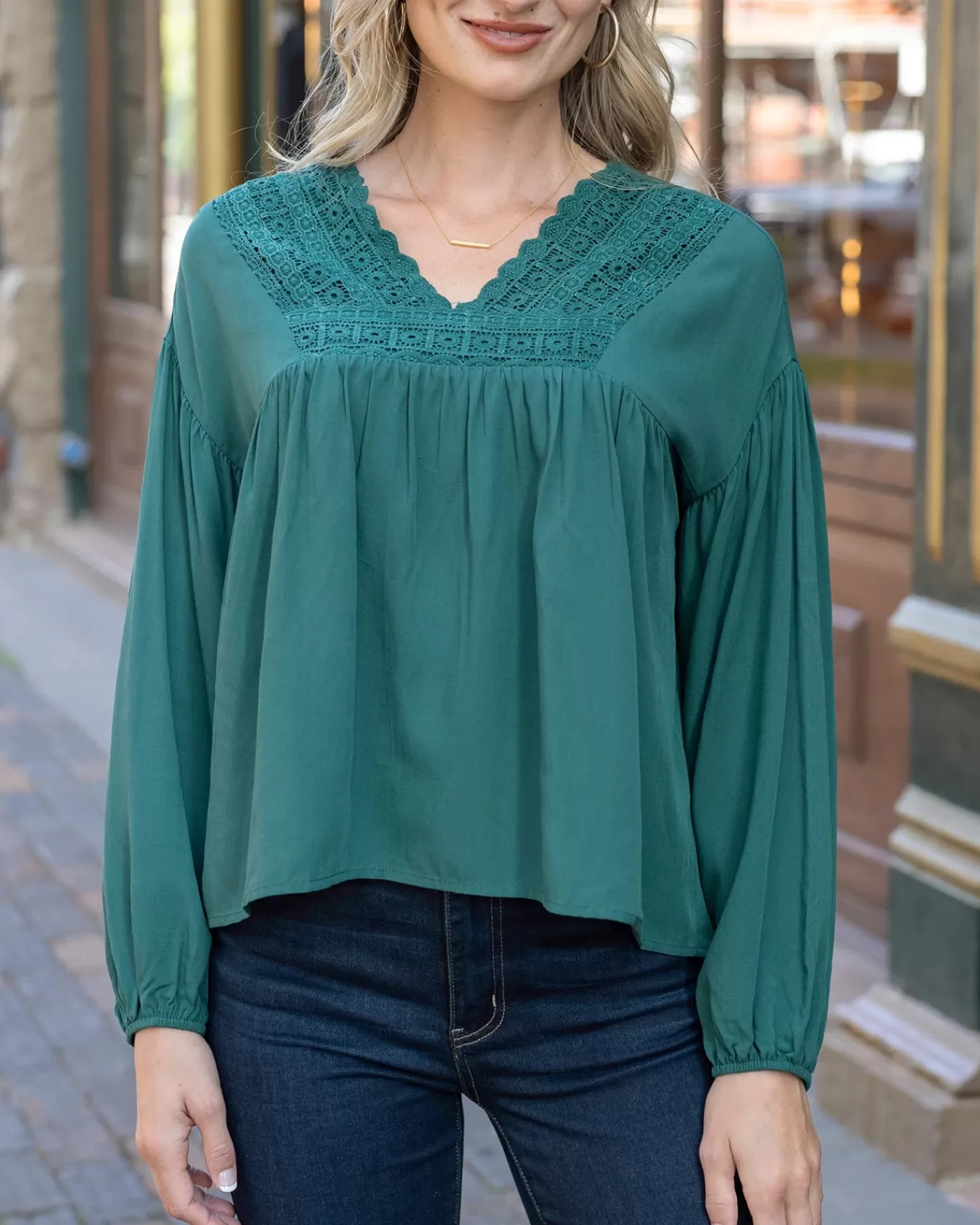 Best Boho Lace Trim Top Fashion Tops