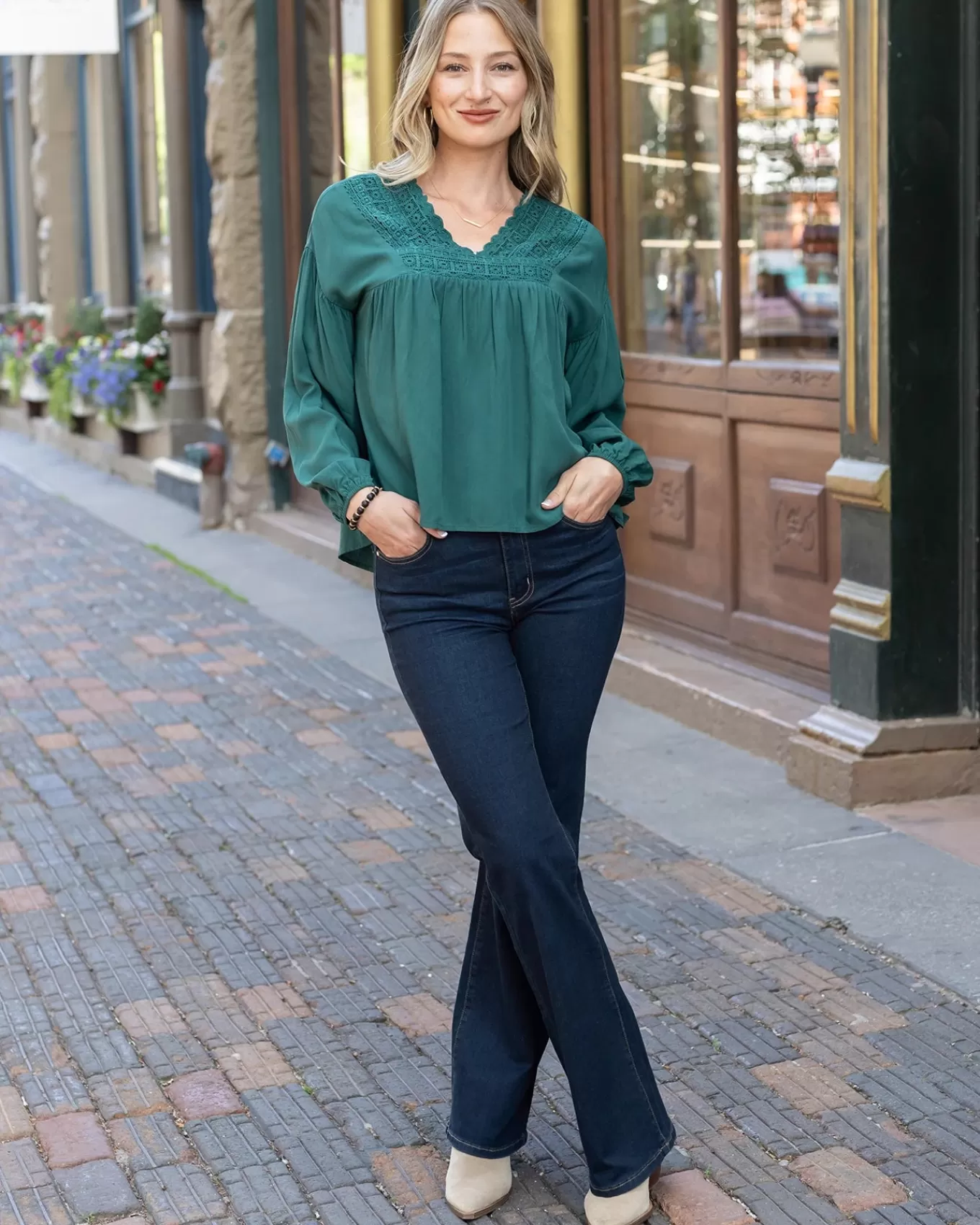 Best Boho Lace Trim Top Fashion Tops