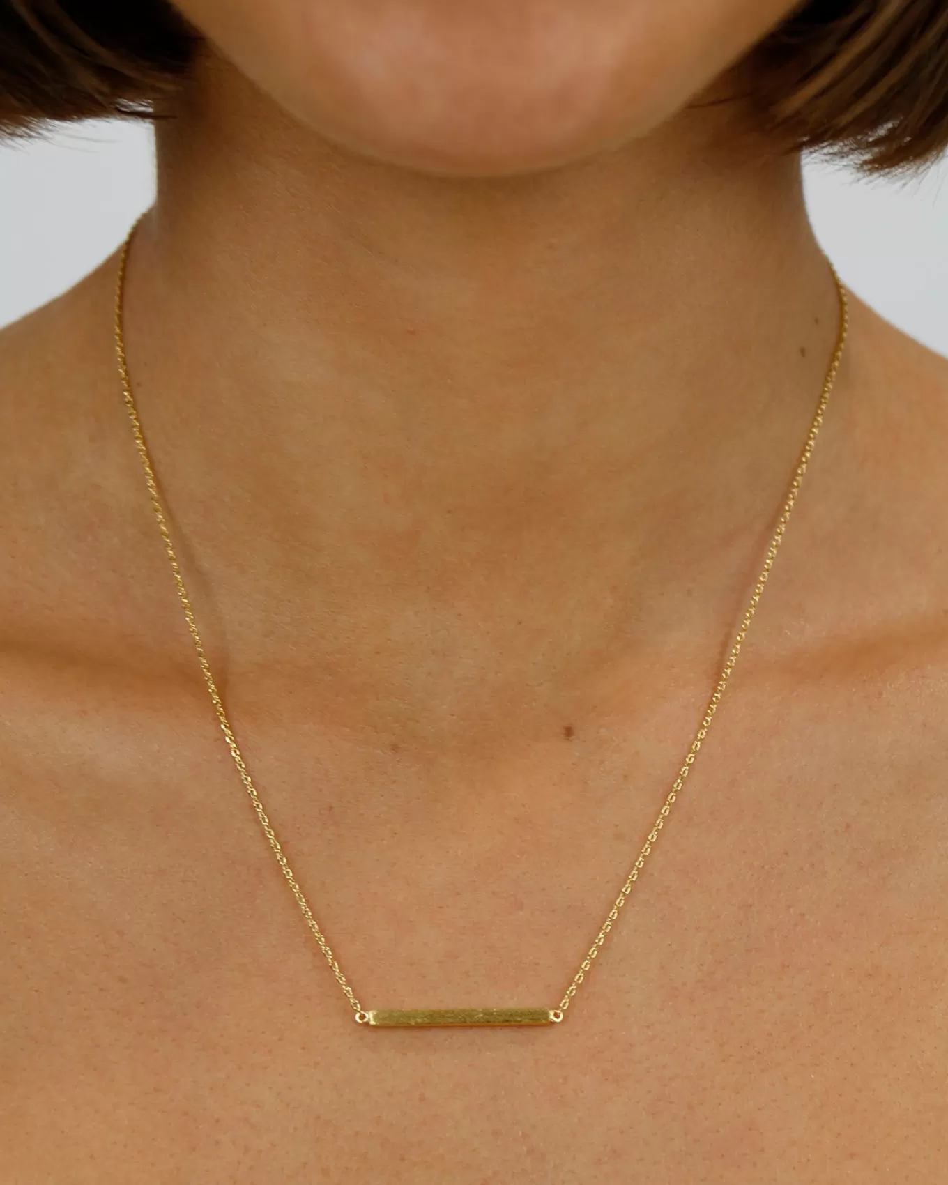 Cheap Brushed Bar Necklace Jewelry
