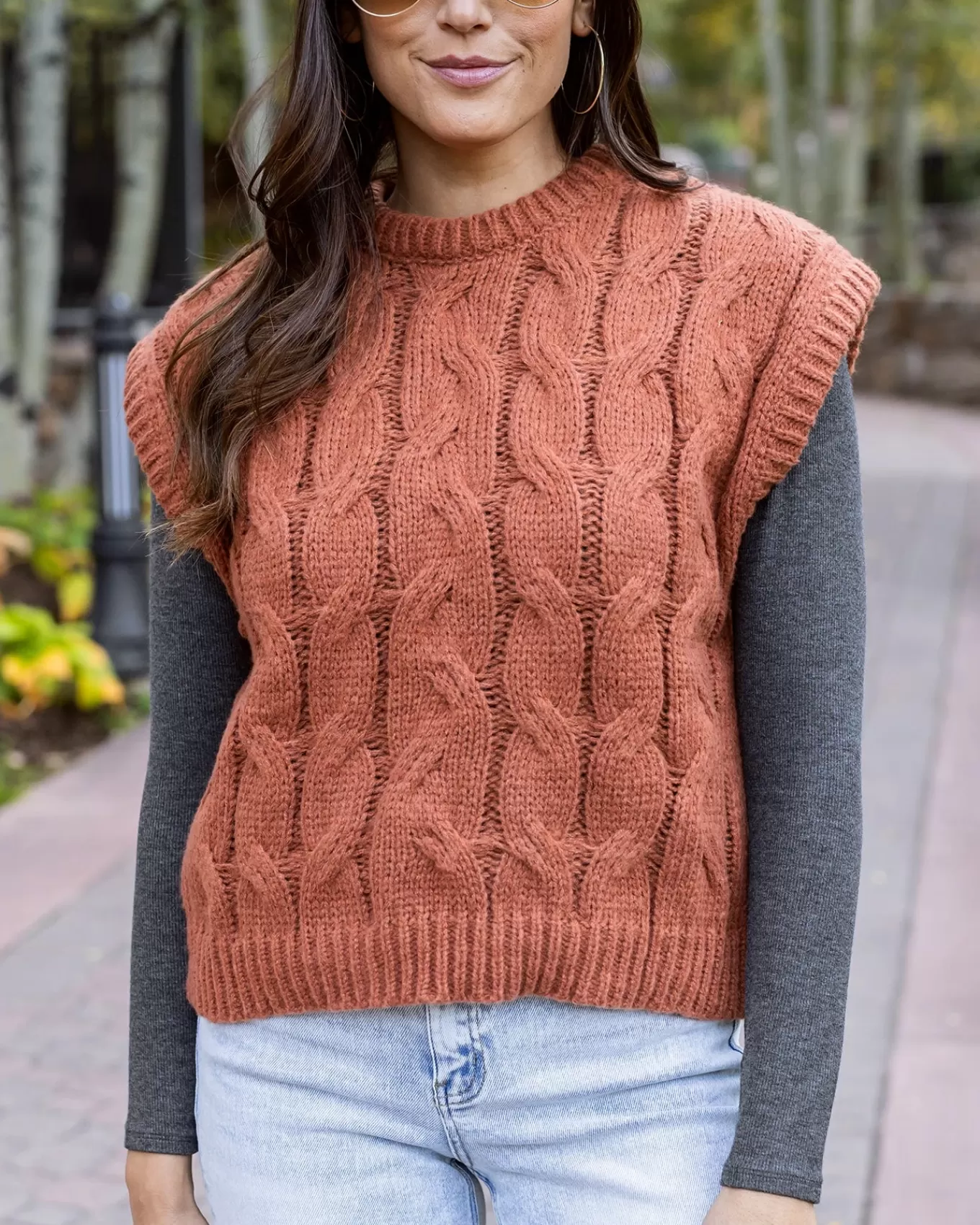 Online Cable Knit Sweater Vest Jackets + Vests | Sweaters