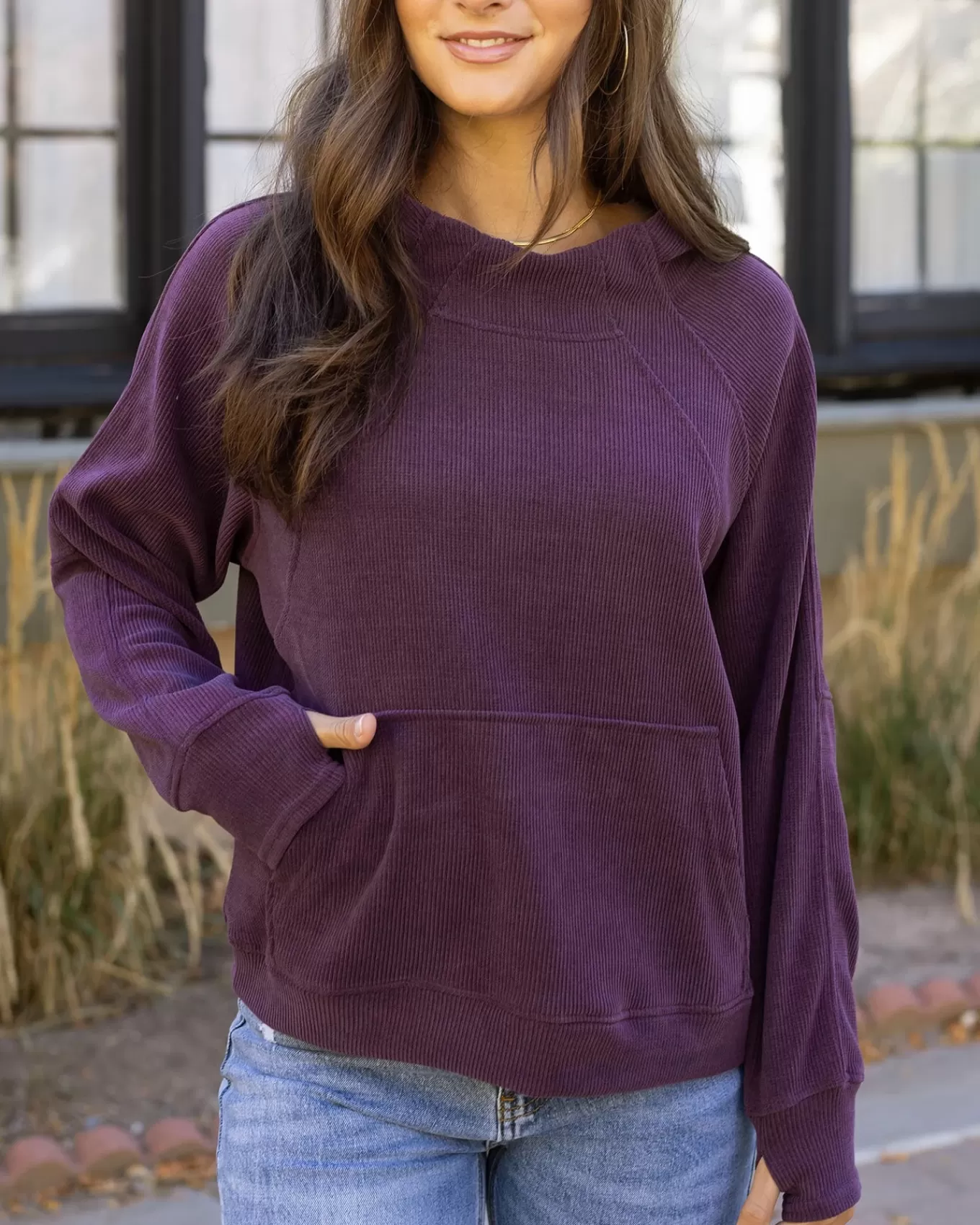 Store Corded Pullover Hoodie Hoodies + Pullovers