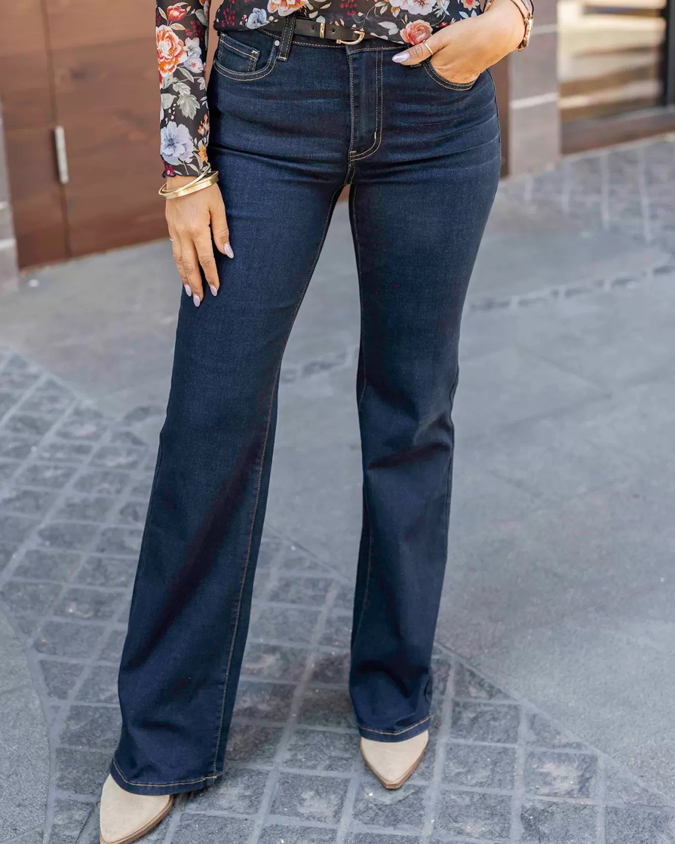 Cheap Designer Denim Flare Jeans Jeans + Jeggings