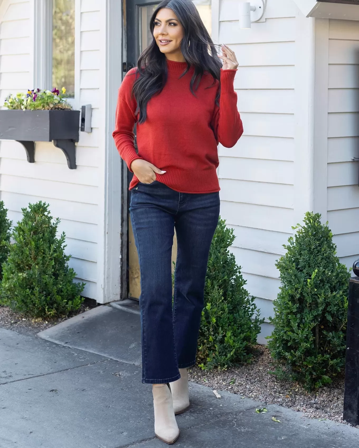 Cheap Everyday Mock Neck Sweater Sweaters