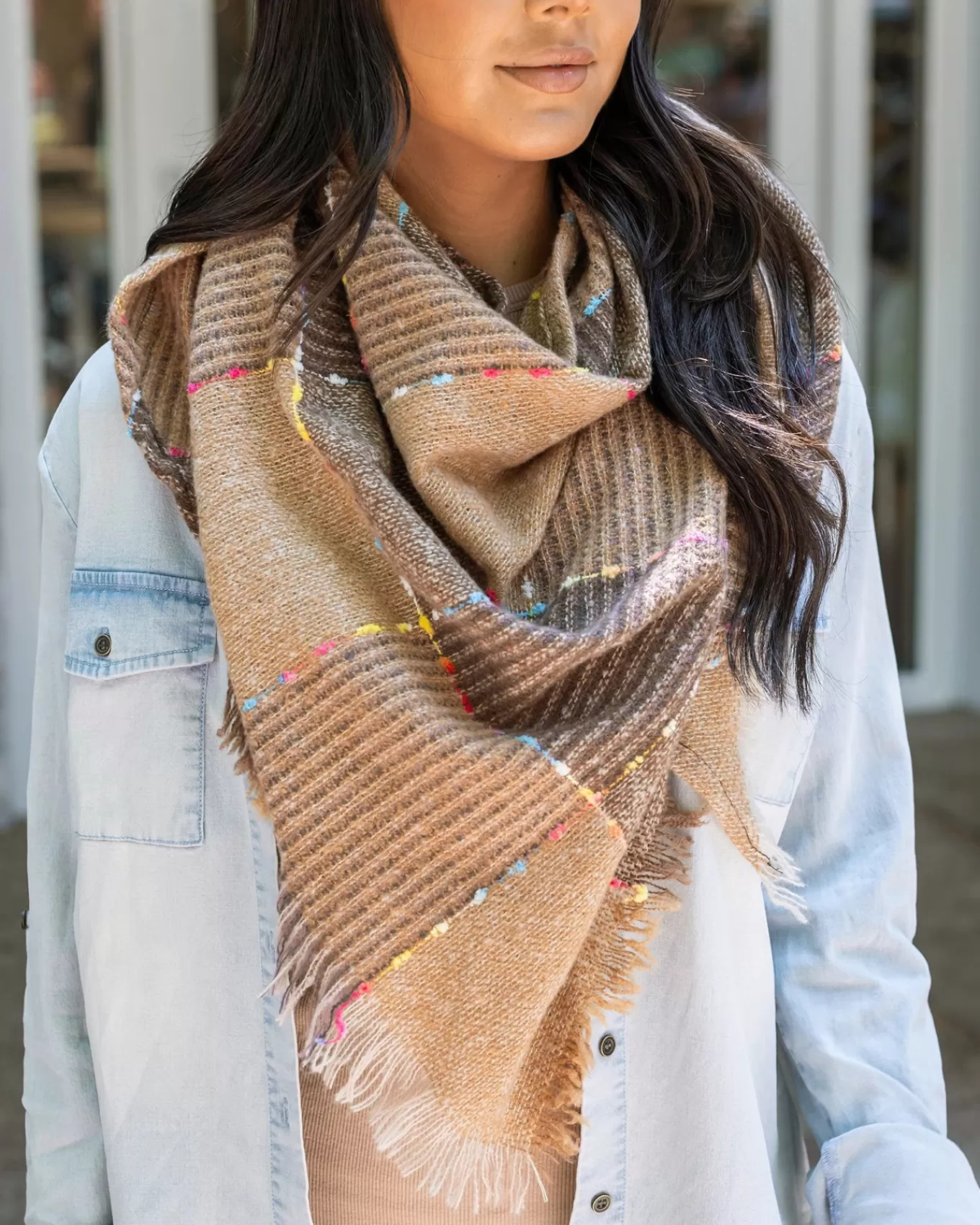 Discount Fall Fun Triangle Scarf Scarves