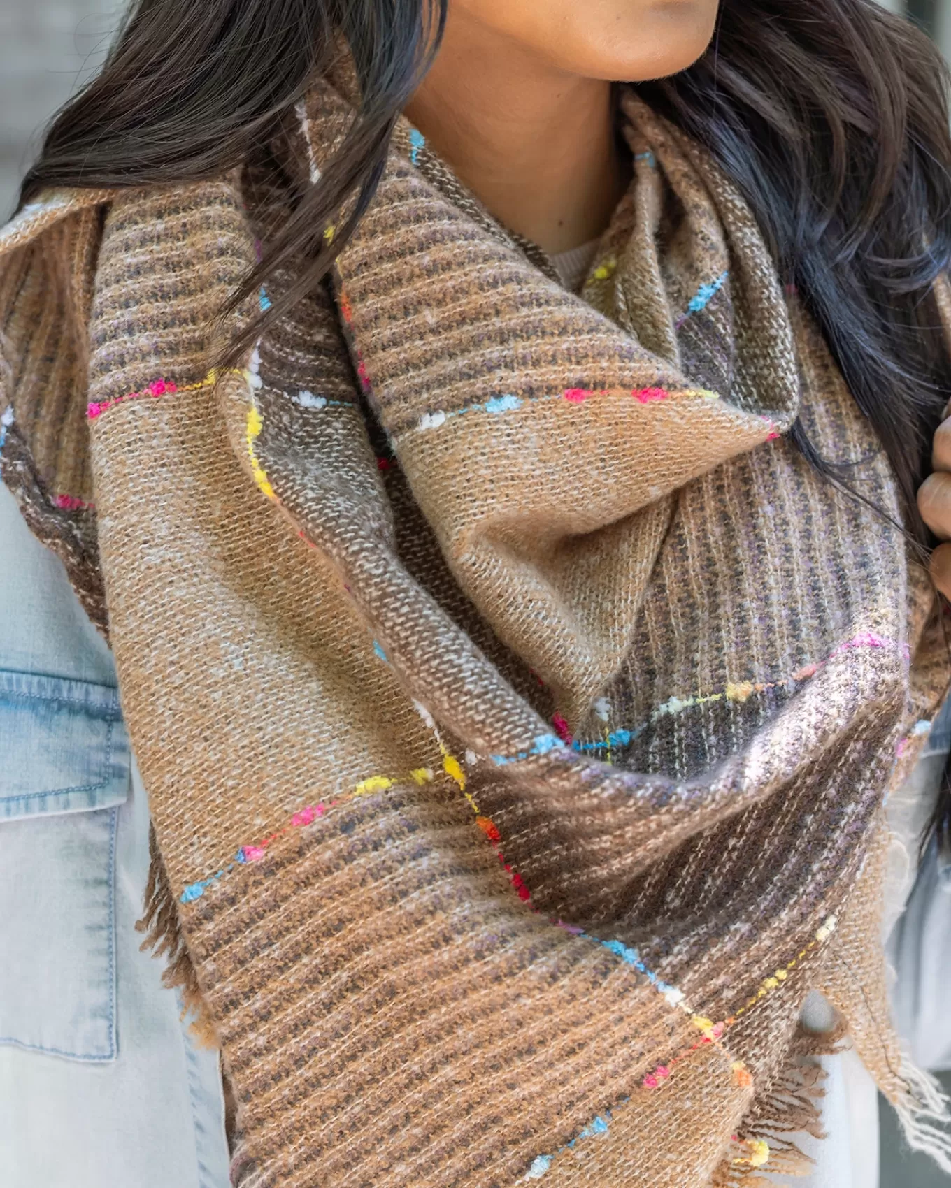 Discount Fall Fun Triangle Scarf Scarves