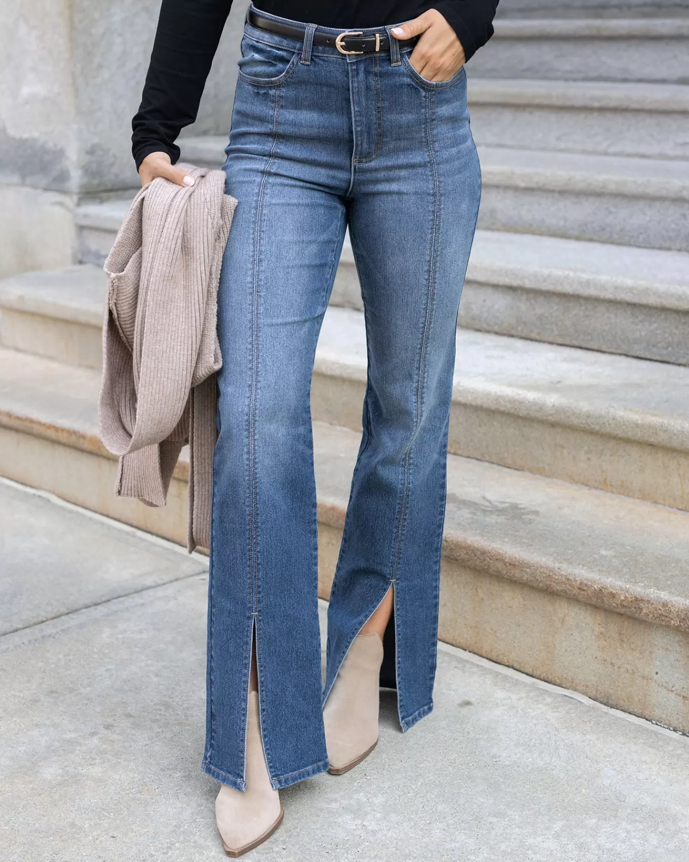 Best Front Slit Jeans Jeans + Jeggings