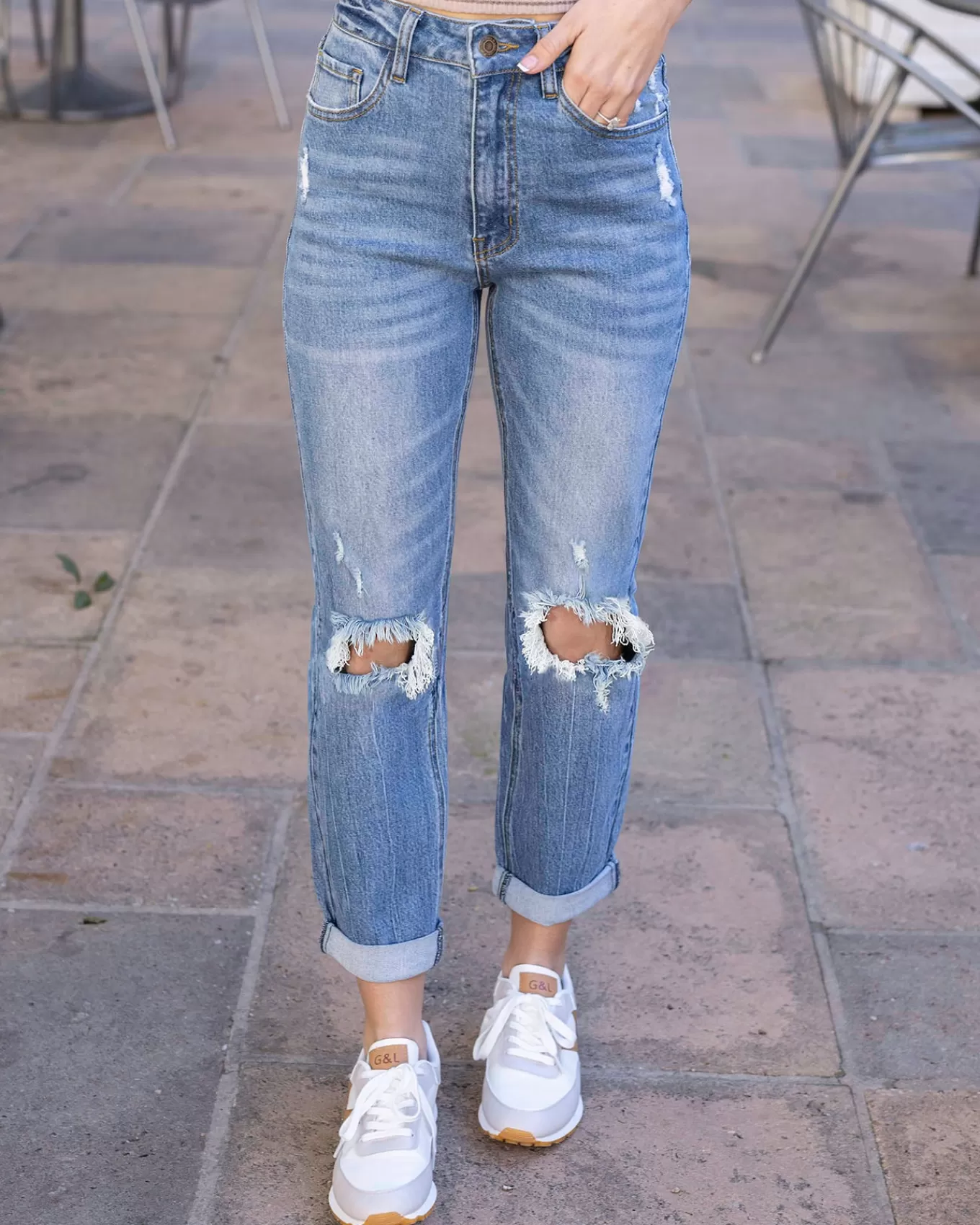 Cheap High-Rise Girlfriend Jeans In - FINAL SALE Jeans + Jeggings