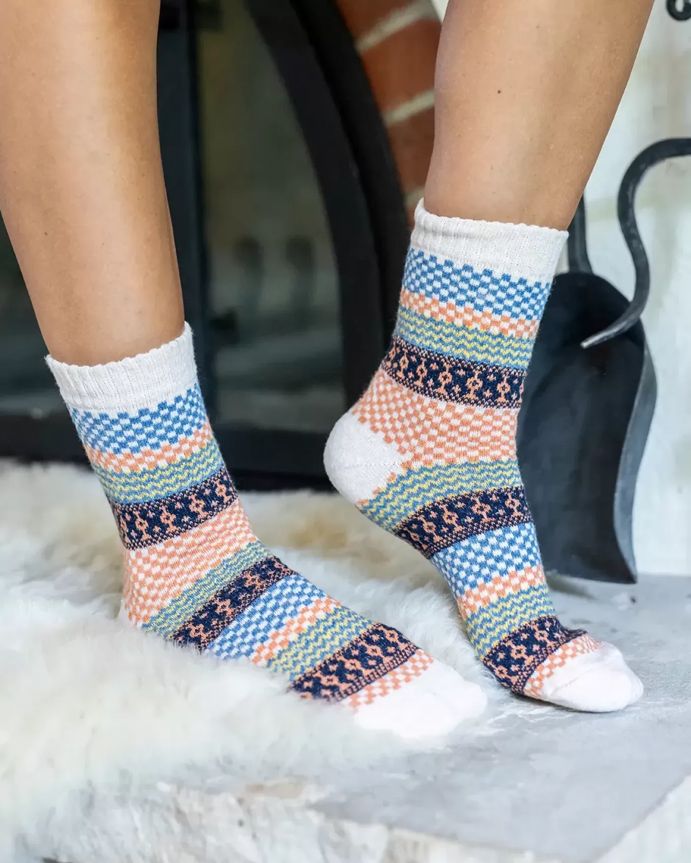 Fashion Knit Cozy Crew Socks Slippers + Socks | Slippers + Socks