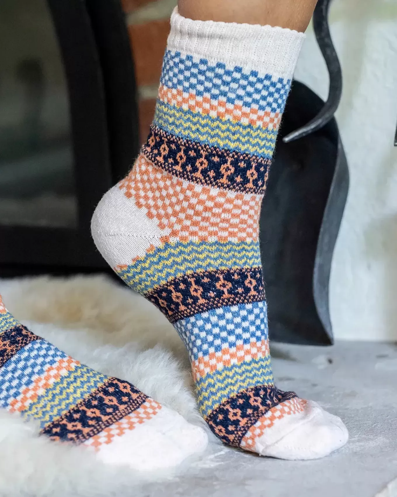 Fashion Knit Cozy Crew Socks Slippers + Socks | Slippers + Socks