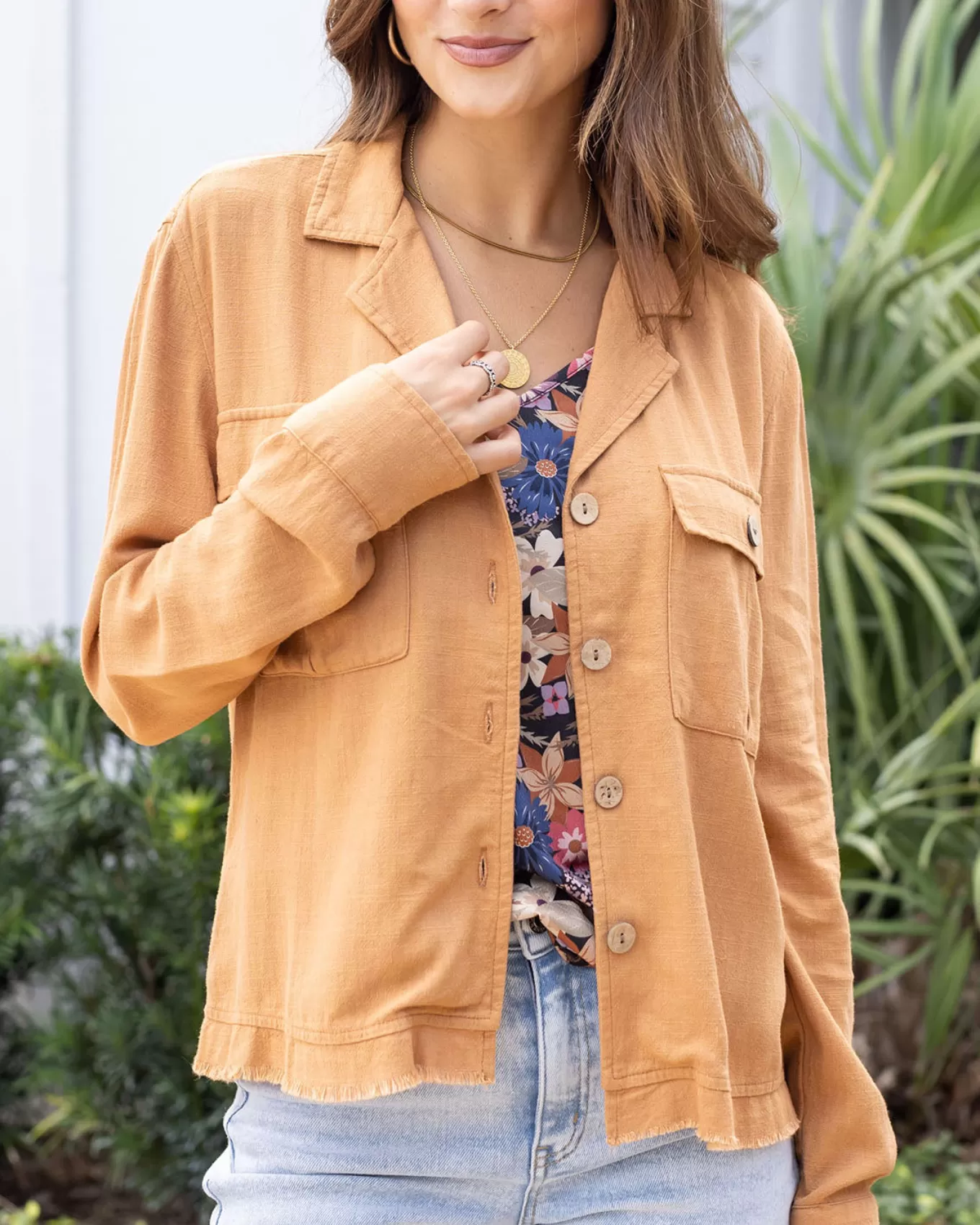 Outlet Linen Safari Jacket In - FINAL SALE Jackets + Vests