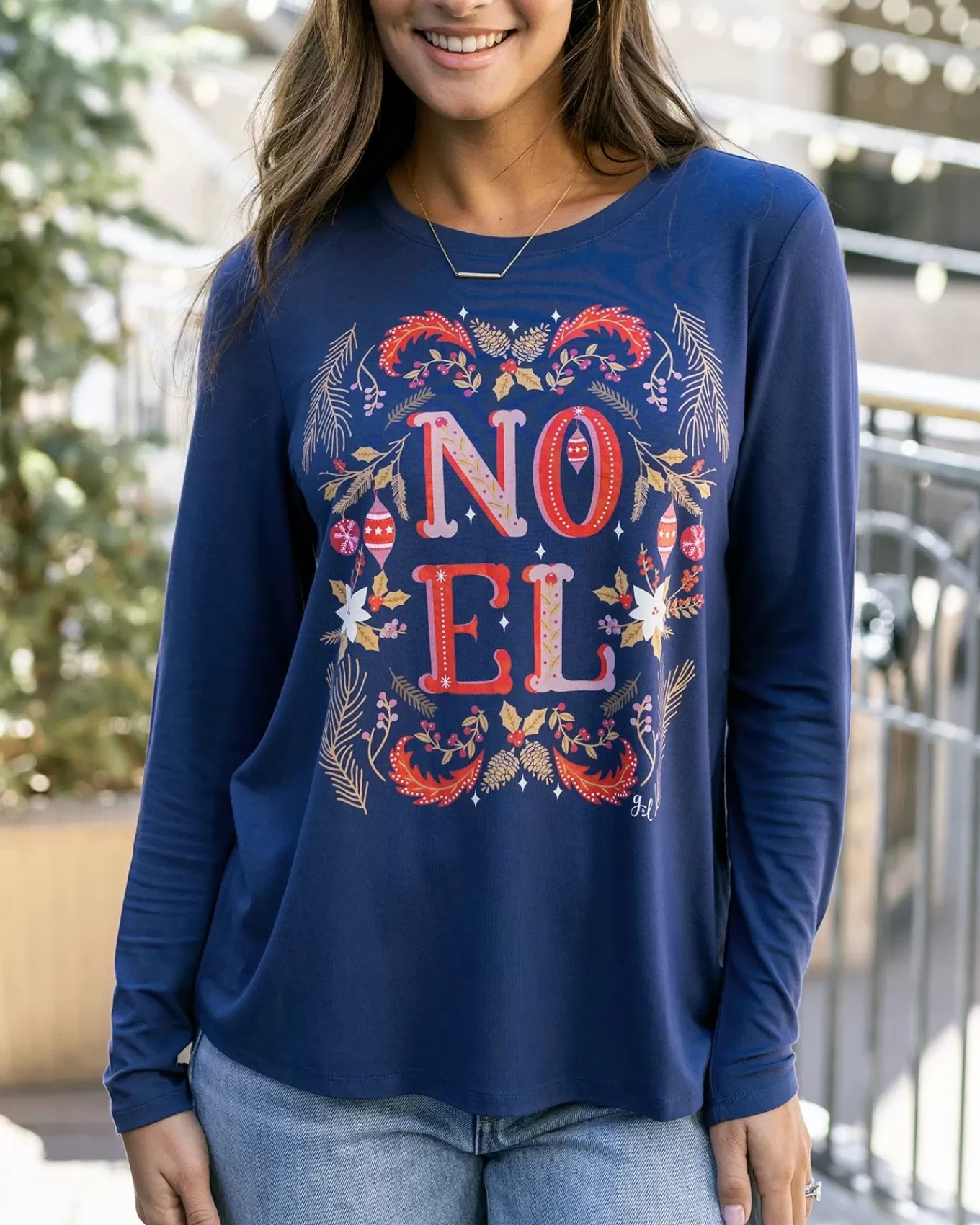 Sale Long Sleeve Crew Neck Graphic Tee - Graphic Tees
