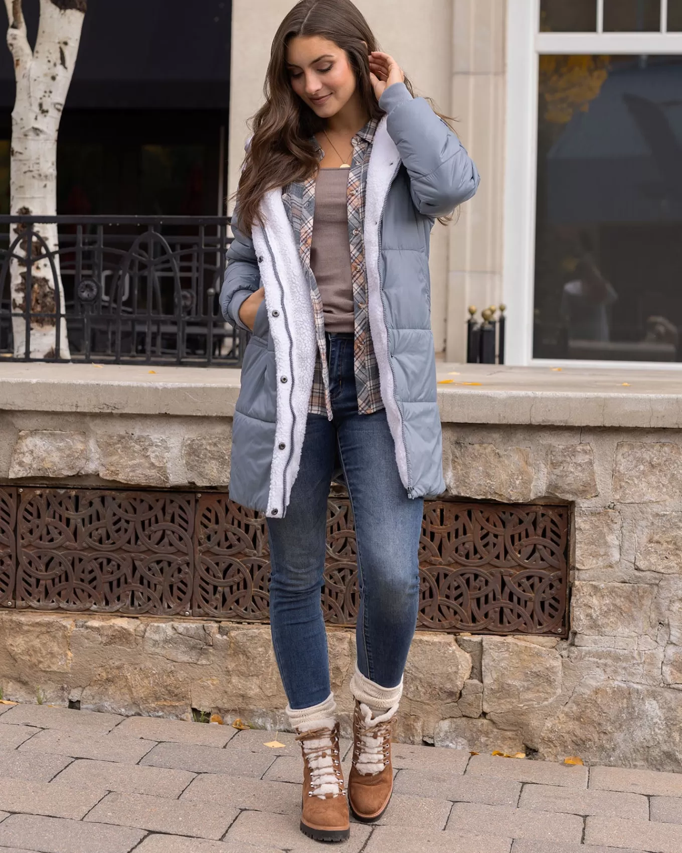 Fashion Longline Hooded Puffer Jacket - FINAL SALE Jackets + Vests