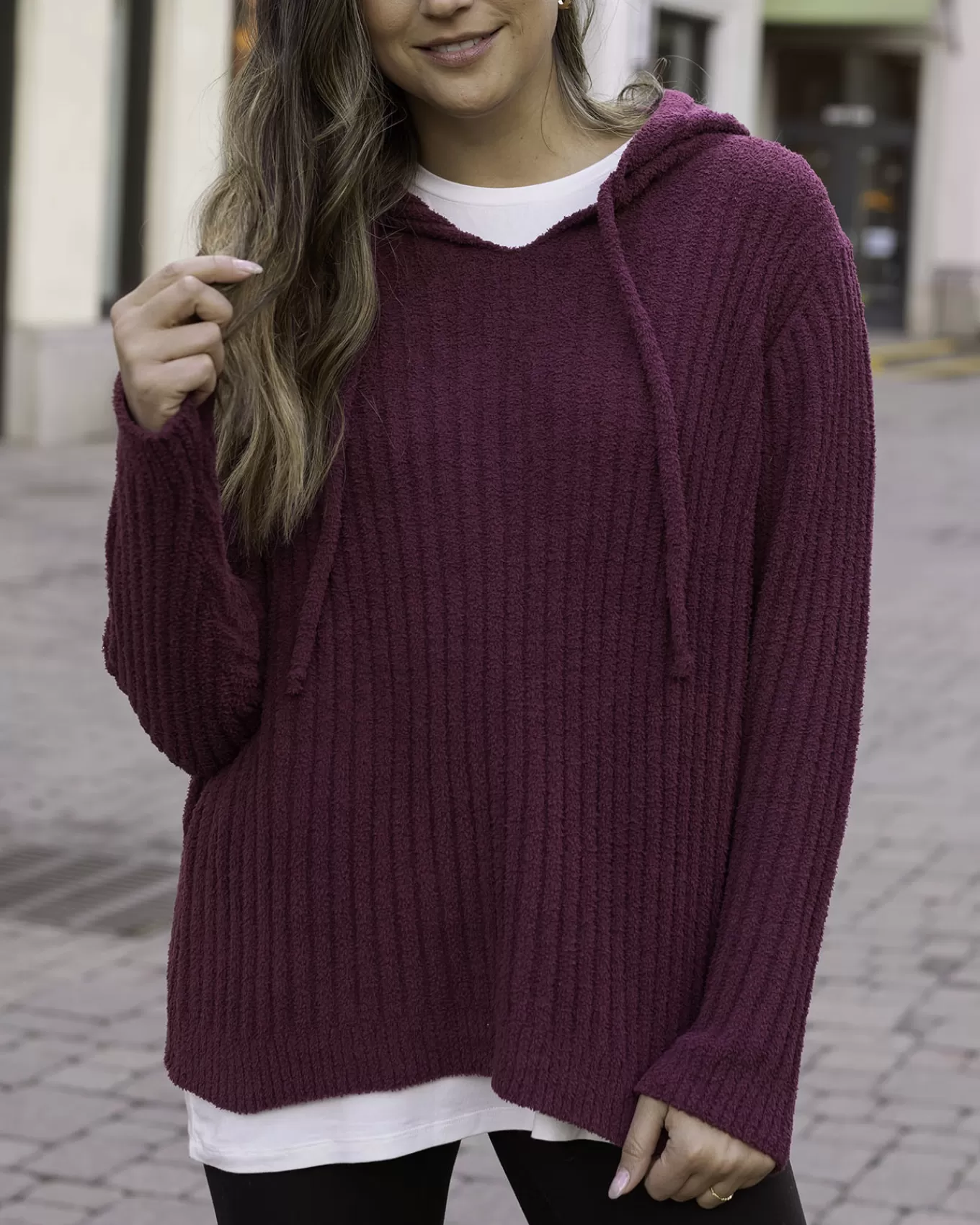 Fashion Cloud Ribbed Hoodie - FINAL SALE Hoodies + Pullovers | Sweaters