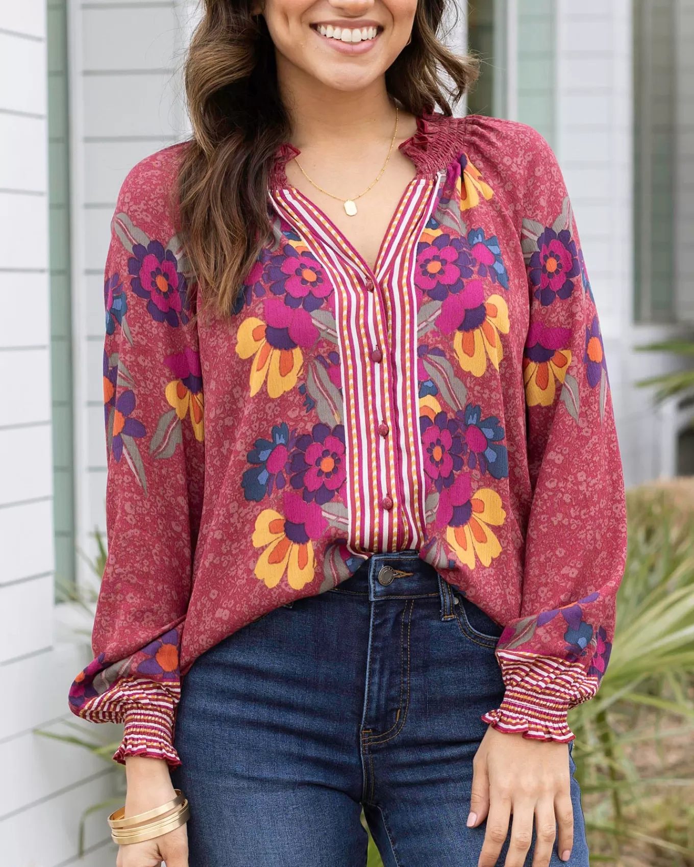 Shop Vintage Floral Garden Top - FINAL SALE Fashion Tops