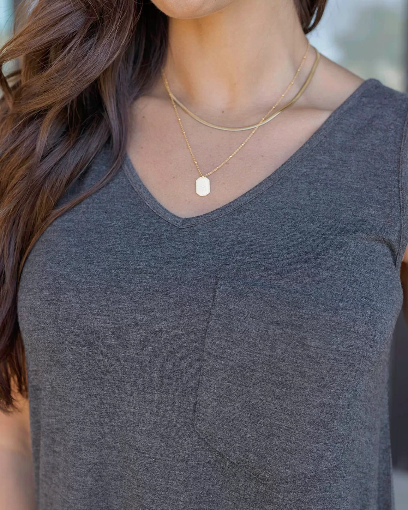 Cheap New Perfect Pocket V-Neck Tank Tanks | Basics