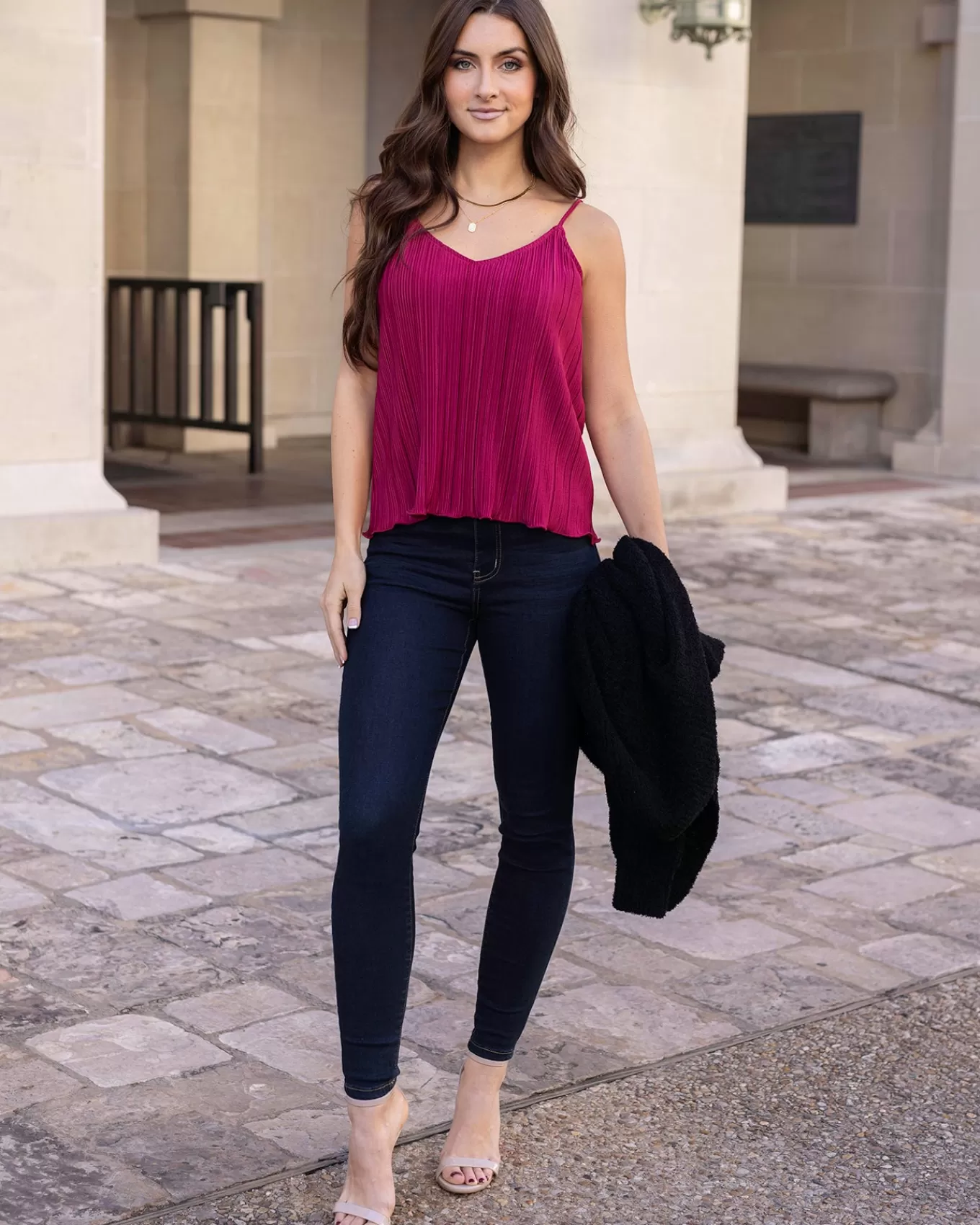 Cheap Pleated Tank Top Tanks