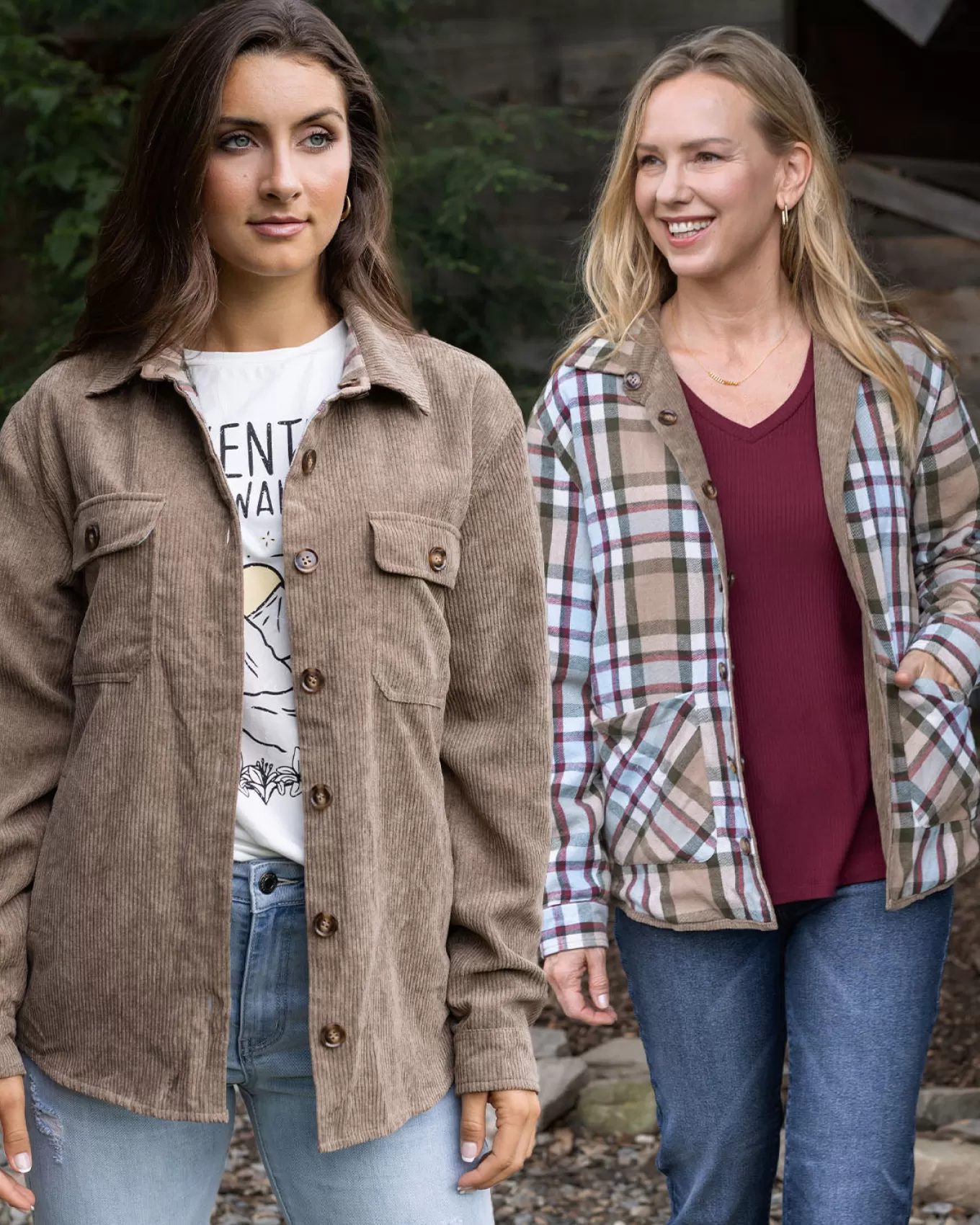 Sale Reversible Corduroy Shacket Jackets + Vests