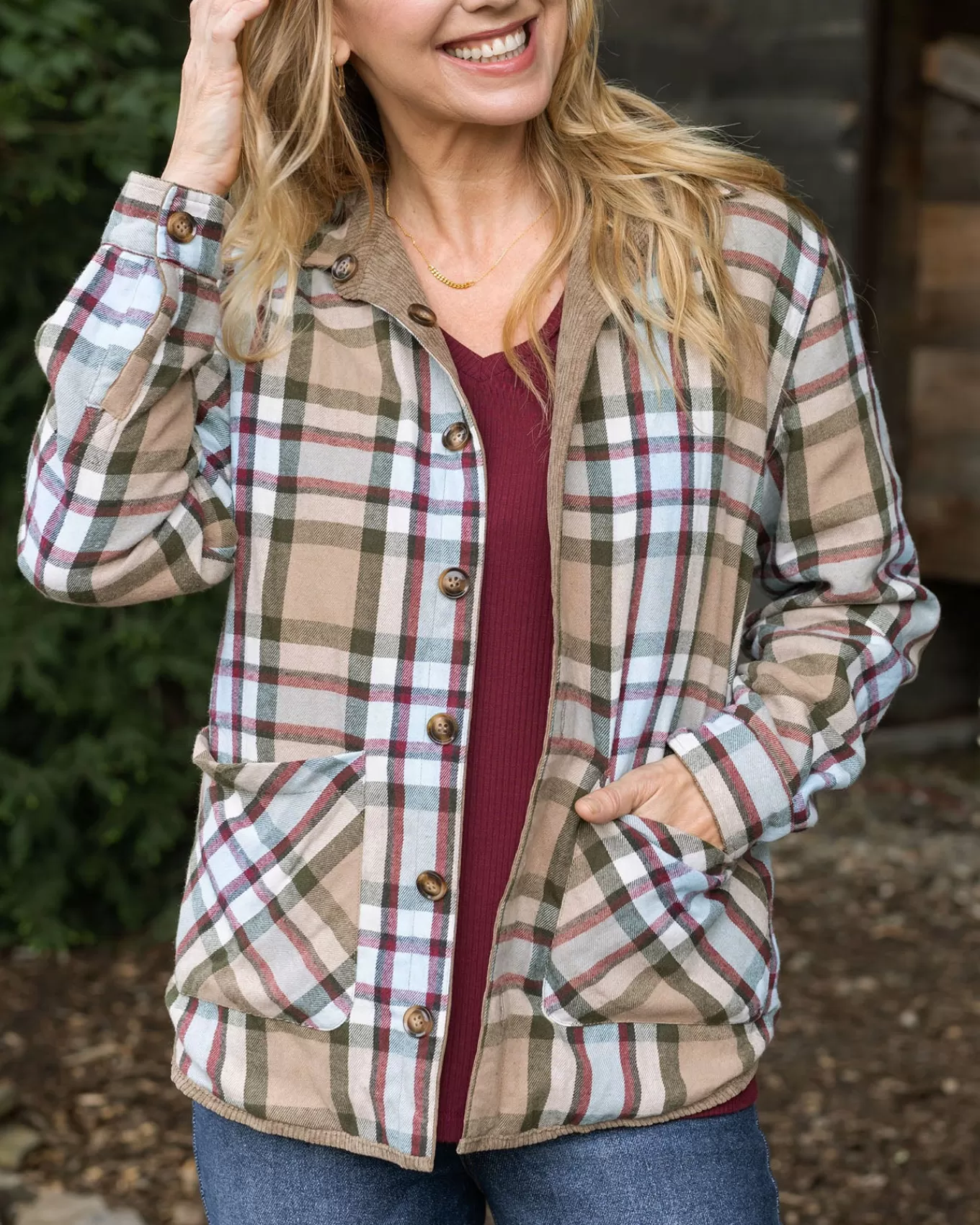 Sale Reversible Corduroy Shacket Jackets + Vests