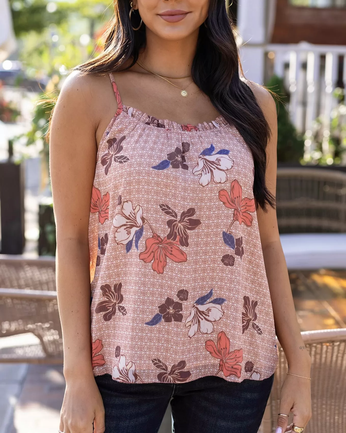 Clearance Ruffled Swing Cami Tanks
