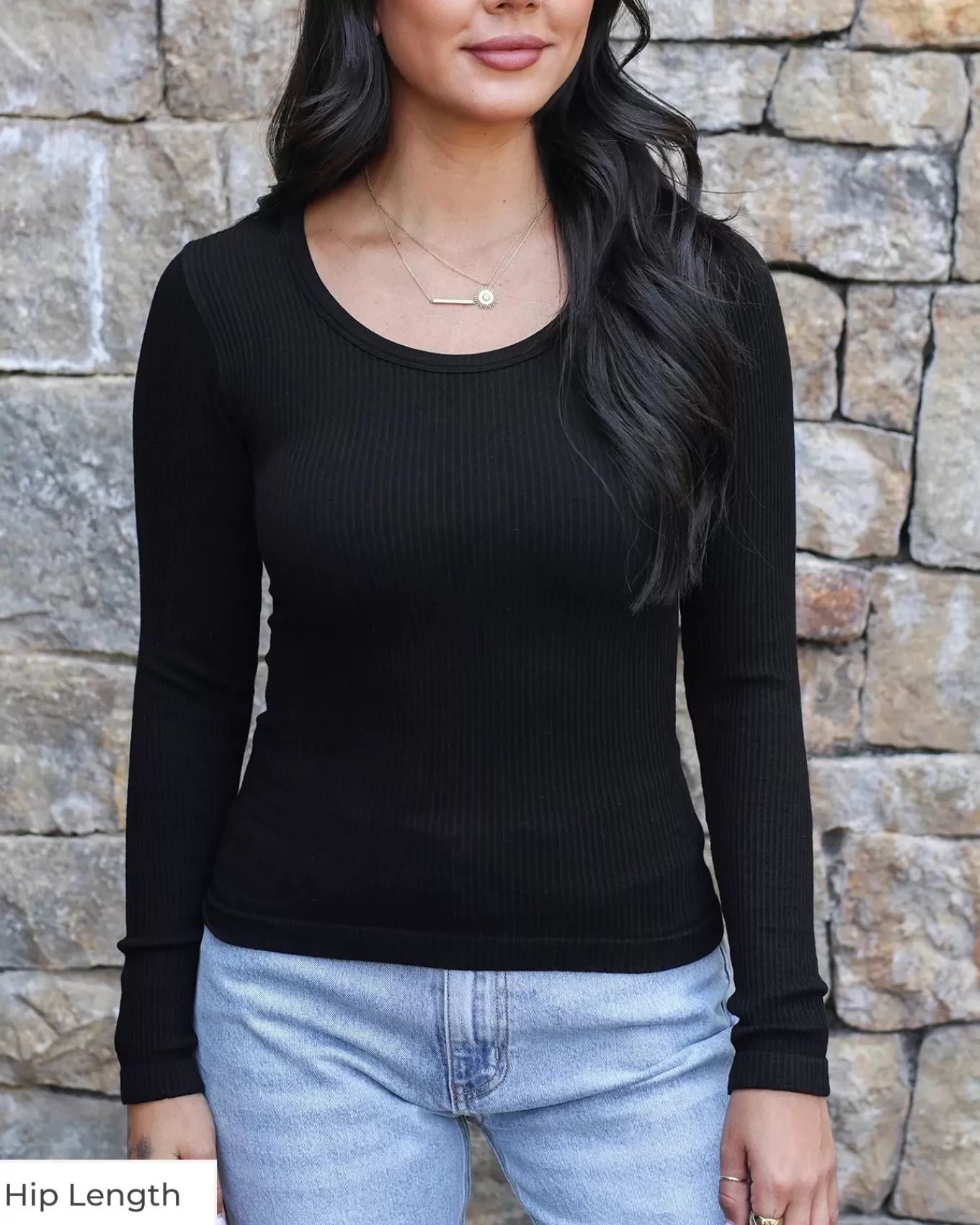 Best Sale Scoop Neck Long Sleeve Brami Lounge Tops | Basics