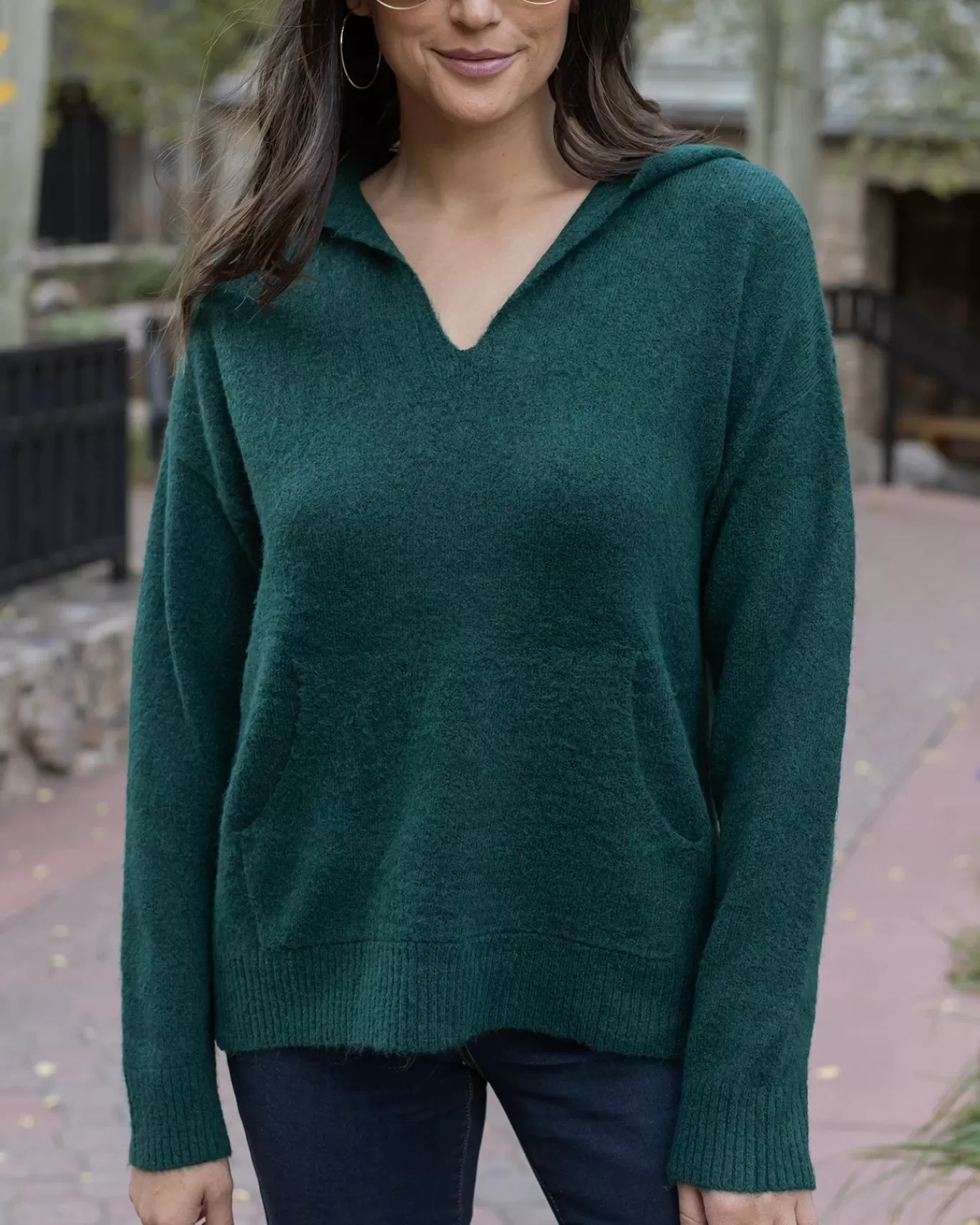 Shop So Soft Knit Sweater Hoodie Hoodies + Pullovers