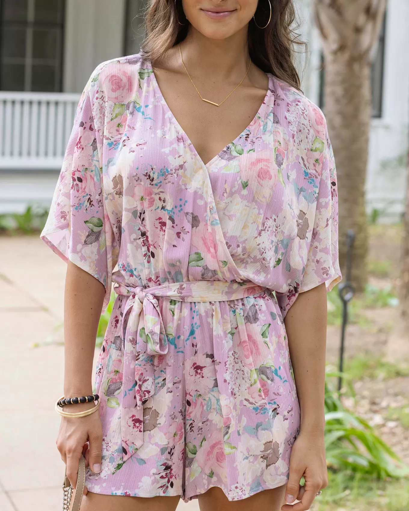 Clearance Sweetest Floral Romper Rompers + Jumpsuits