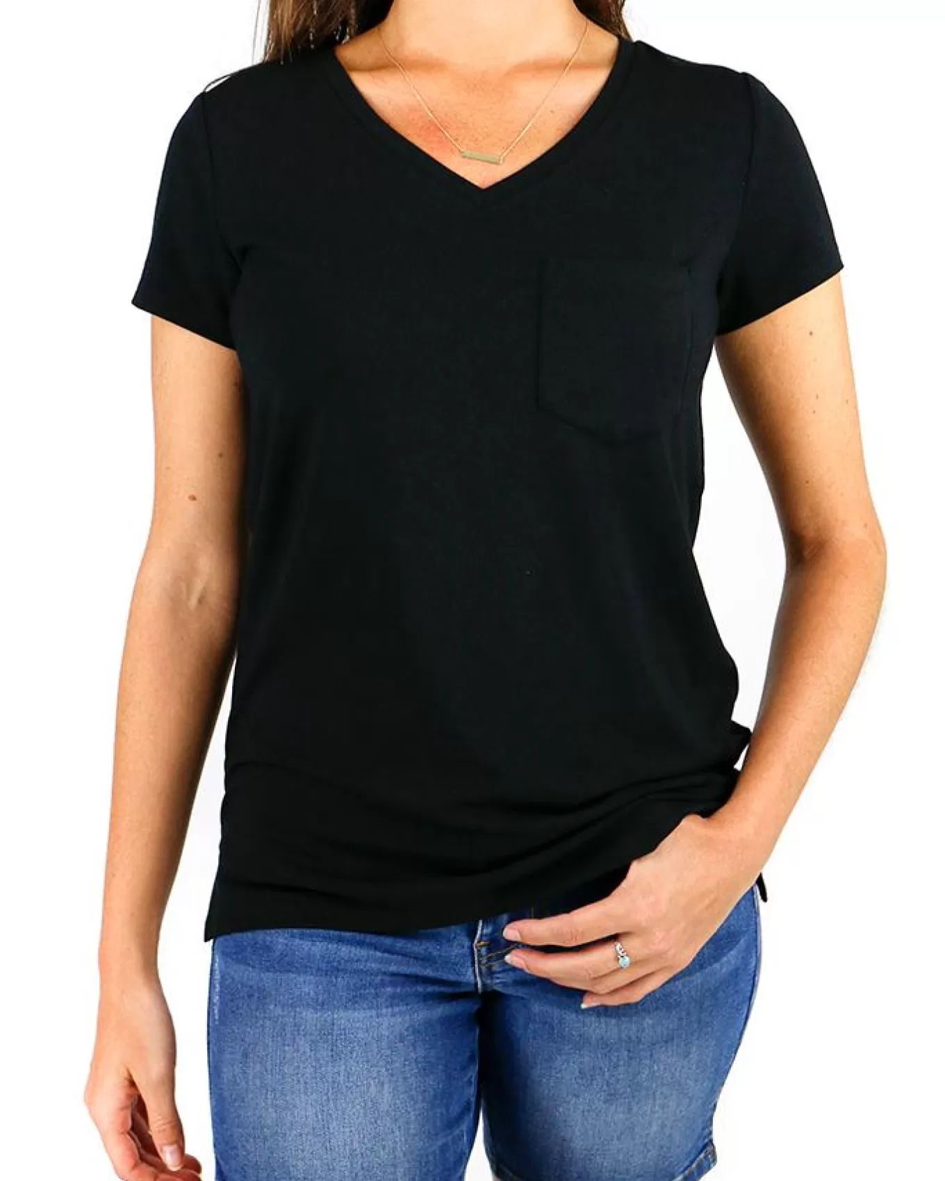 Clearance True Fit Perfect Pocket Tee In Basics